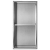 Sanbege 12"×24" Shower Niche with Divider, Brushed Stainless Steel Bathroom