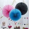 Ginger Ray Wall Fan Hanging Party Decorations in Blue, Pink