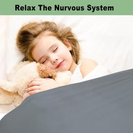 Ntomtuex Sensory Bed Sheet for Kids Compression Reduced Pressure Weighted Blanket to Keep Nice Sleeping Comfortable with Light Breathable Polyester, Dark Navy,54"x60"