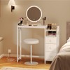 YATINEY Small Vanity Desk Without Mirror, Makeup Vanity Table with