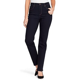 Gloria Vanderbilt Women's Amanda Classic High Rise Tapered Jean Standard, Rinse Noir, 16 Long