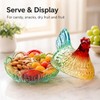 Glass Hen on Nest Candy Dish with Lid, 8.46 x