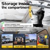 Van Interior Ladder Storage System Utilizes Overhead and Interior Sidewall