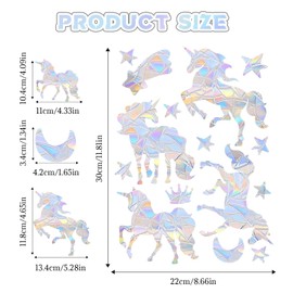 LUMOOM Prism Window Sticker, Bird Protection, Suncatcher Window Sticker, Anti-Collision Sticker, Sun Catcher, Electrostatic Adsorption, for Windows, Glass Doors and Sliding Doors, Reusable