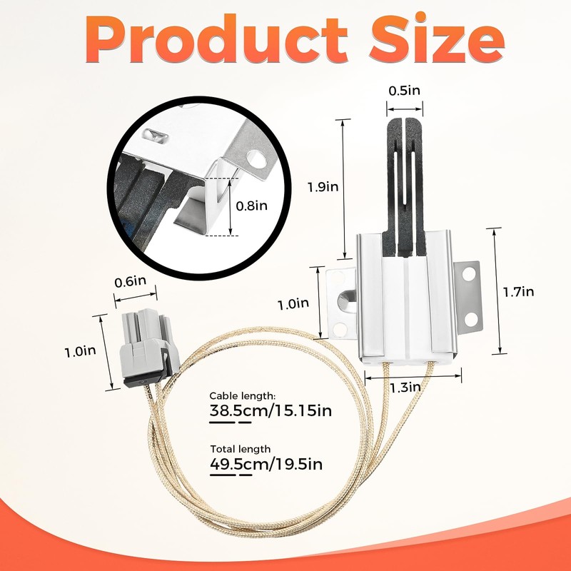 WB13X25500 Gas Range Oven Igniter Replacement For GE Oven JGB660EEJ1ES