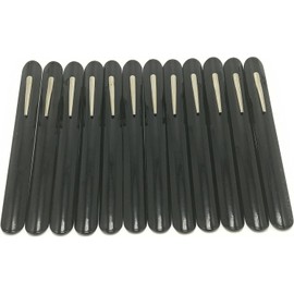 Soro Essentials- Aluminum Table Crumbers with Pocket Clip Black Color Set of 12- Crumbers for Servers Table Crumb Sweepers Bread Crumber Cleaner for Tablecloth in Restaurants and Homes