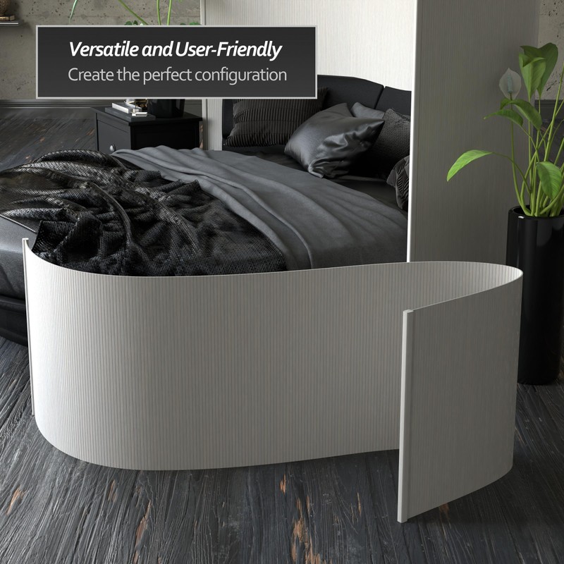 Red Lantern 2 ft. Short Bamboo Wave Screen - White