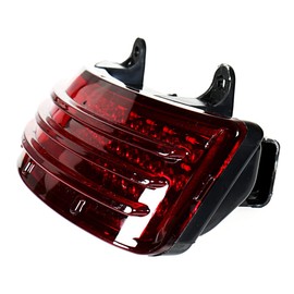 Tri-Bar LED Rear Tail Brake Fender Tip Light For Harley Street Glide FLHX 2014-2023 (Red)