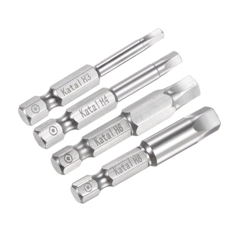 HARFINGTON H3-H8 Pentagon Screwdriver Bit Set 1/4" Hex Shank 2"