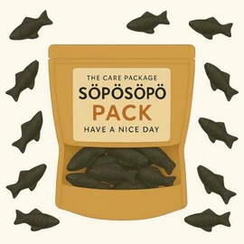 SÖPÖSÖPÖ Scandinavian Treat Pack – Malaco Salmiakkikala Salty Liquorice Fish – 150g Nordic Candy Bag – Classic Salmiakki in Fish Shapes – Bold Finnish Flavor soposopo Pack