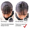 Invisible Human Hair Toppers For Women 3D Air Bangs Hair