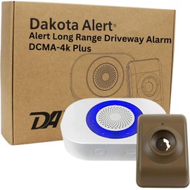 Dakota Alert Long Range Driveway Alarm Motion Detector - DCMA-4k Plus One Mile Wireless Range Alarm System - DCMT-4000 Transmitter & RE-4k Plus Receiver-Use Outdoors, Driveways, Entrances & Backyards