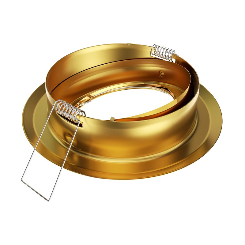 ledscom.de Fabi Ceiling Mounting Frame Round Pivoting Gold Shiny Pack