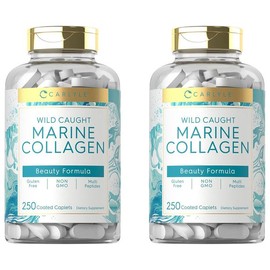 Marine Fish Collagen + Calcium 250 Capsules x 2 Bottles / 마린 피쉬 콜라겐 + 칼슘 250캐블릿 x 2통