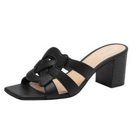 Coach Women's Nikki Sandal, Black, 7