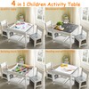 GTOLV Kids Table and Chair Set, 3 in 1 Wooden