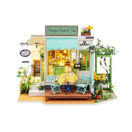 Dokurundo ® Robotime DIY Miniature House DG Series Flower Cafe