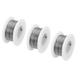 uxcell 3 Pcs 98 FT Heating Resistor Wire, 0.4mm 26 Gauge Wire Wrapping Nichrome Heating Element Coil Wire Resistance Wire for Home Appliances Industry Resistor Materials Aerospace