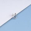 Inateannal Crystal Cross Nose Ring Gold Small Nose Ring Cuff