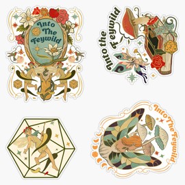 Feywild DND Pack: DND Fairies and Magic At Witchlight Carnival Bumper Sticker Vinyl Decal 5"