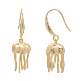Handmade Golden Jellyfish Earrings for Women