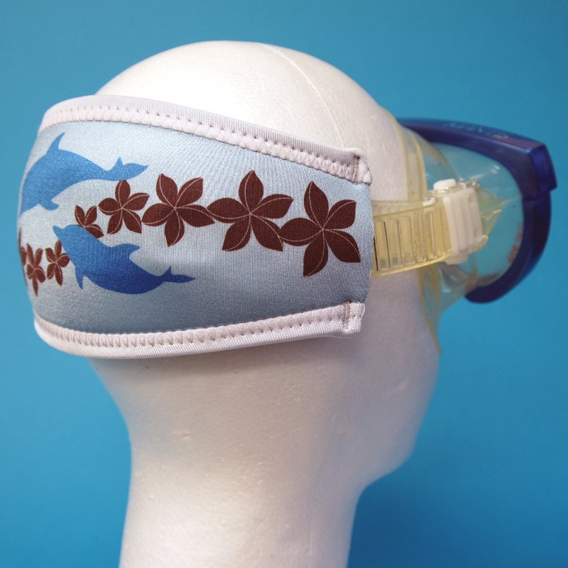SeaCanary Snorkeling Diving Mask Strap Cover Dolphin Blue