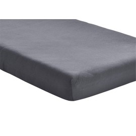 Hometex Premium Textiles Fitted Sheet, 140–160 x 200 cm, Jersey Bed Sheet Made from 100% Cotton, Mattresses up to 23–25 cm, Oeko-Tex Made in Green, Anthracite