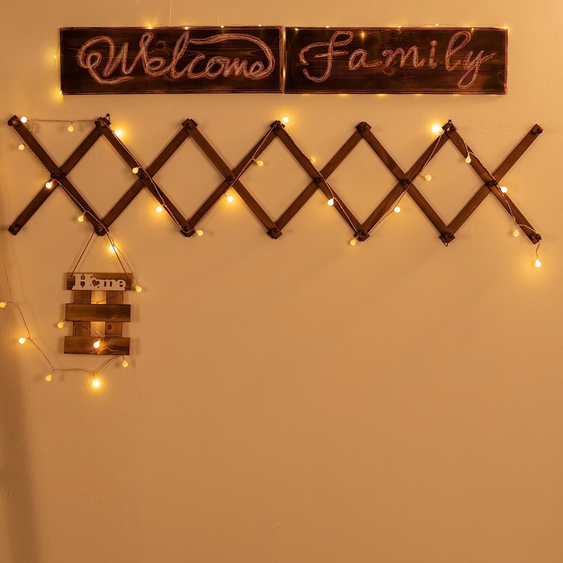 SKOLOO Hat Rack for Wall with 20 Hooks, Solid Wooden,