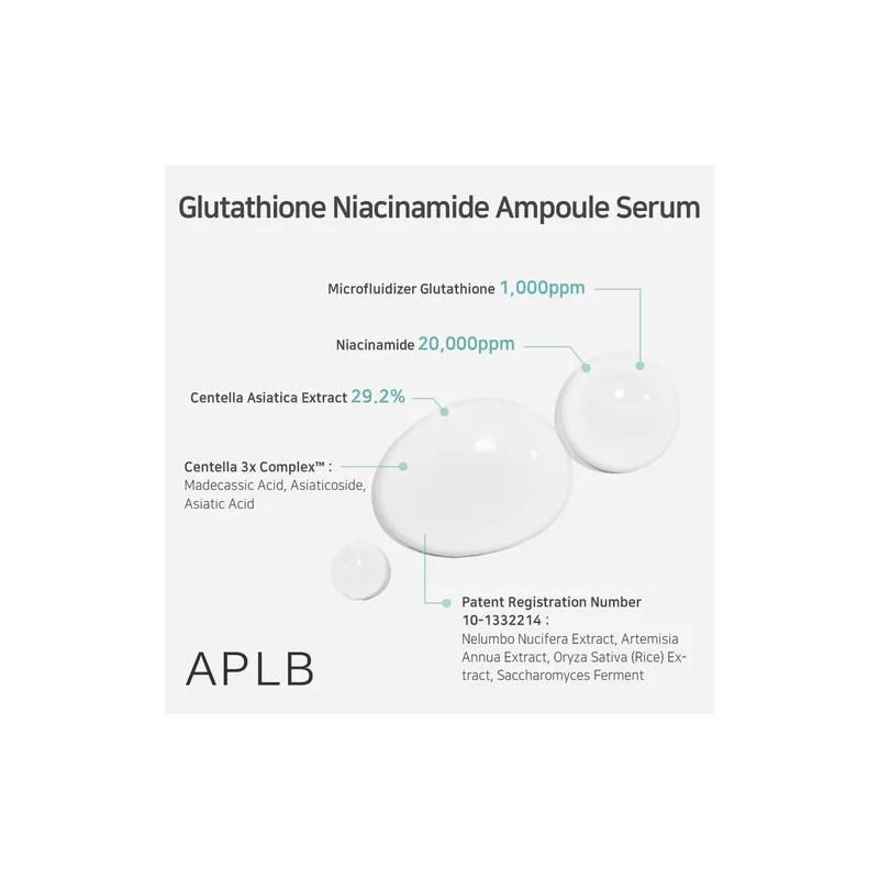 Suero Facial Aplb Glutatión Niacinamida Antioxidante Noche Piel Sensible 40ml
