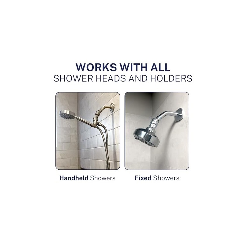 HammerHead Showers® Solid Metal Shower Head Swivel Ball Adapter, Chrome