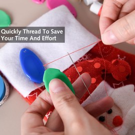 10 Pcs Needle Threaders, Hand Machine Sewing Tool for Hand Sewing, Sewing Crafting Knitting Craft Quilting DIY, Easy Insertion Needle Threader,Five Color