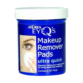 Andrea Eye Q's Ultra Quick Eye Makeup Remover Pads, 65-Count (Pack of 6)
