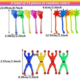 Clapping Hand Children's Party Bags, Window Crawler Men, Window Climber Ninja, Gossip Hand Glibber, Sticky Wall Climbing Toy, Pack of 24