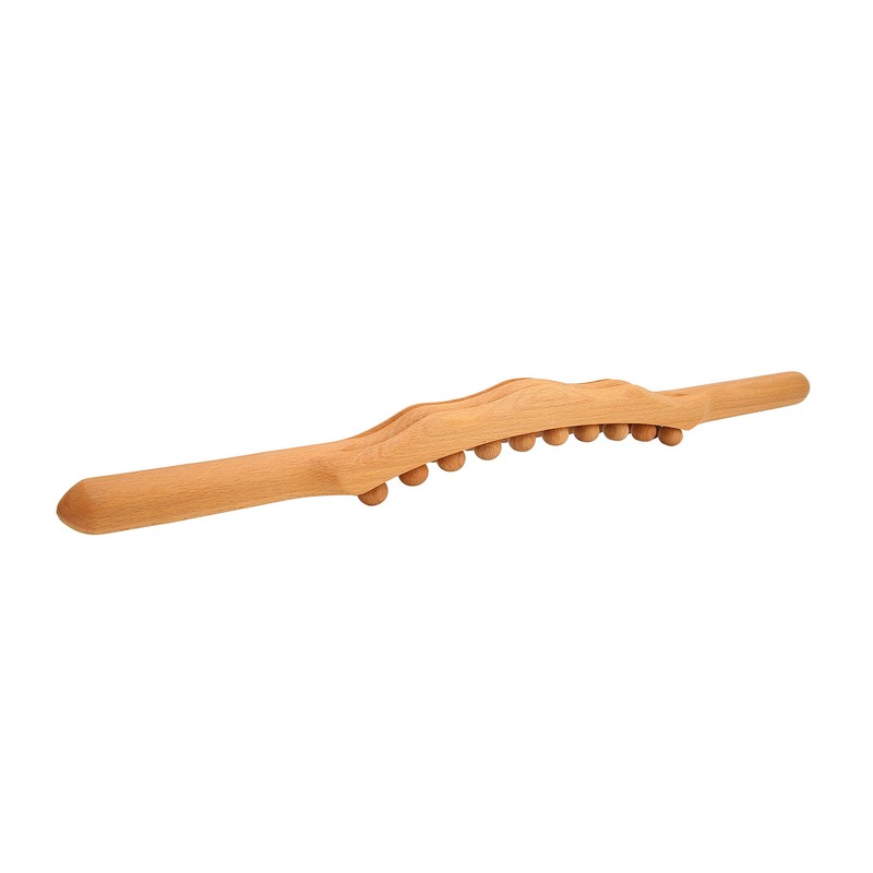Body Gua Sha Stick Muscle Relaxing 20 Beads Wooden Scraping
