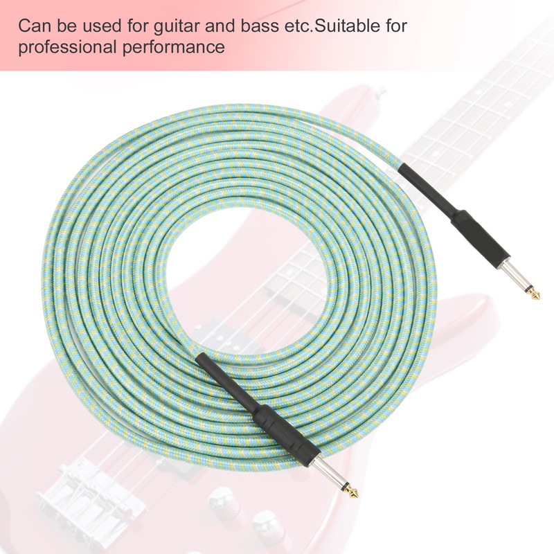 Musical Instrument Cable Braided Shielding Audio Extension Cord with NickelPlated