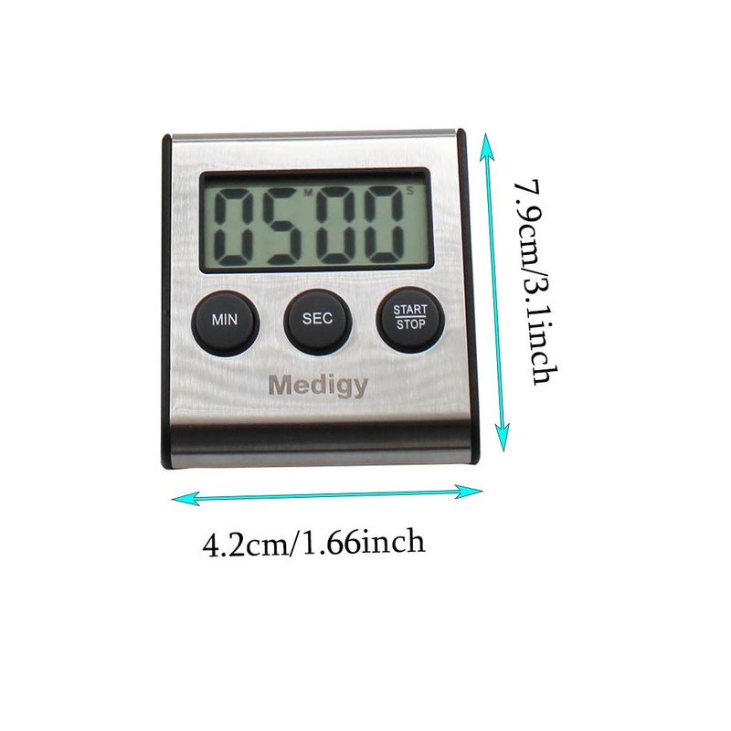 2 PCS Digital Mini Alarm Clock for Kitchen Appliances, Timer,