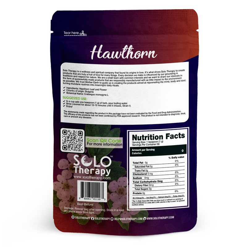 Solo Therapy Hawthorn Leaf and Flower - 56 grams -