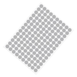 METALLIXITY Screw Hole Cover Stickers (12mm Dia) 280Pcs in 2 Sheet, PVC Shelf Peg Sealing Cap Waterproof - for Cupboard Closet Furniture, Gray