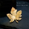 Rhinestone Maple Leaf Brooch Tree Lapel Pin Bling Crystal Pin