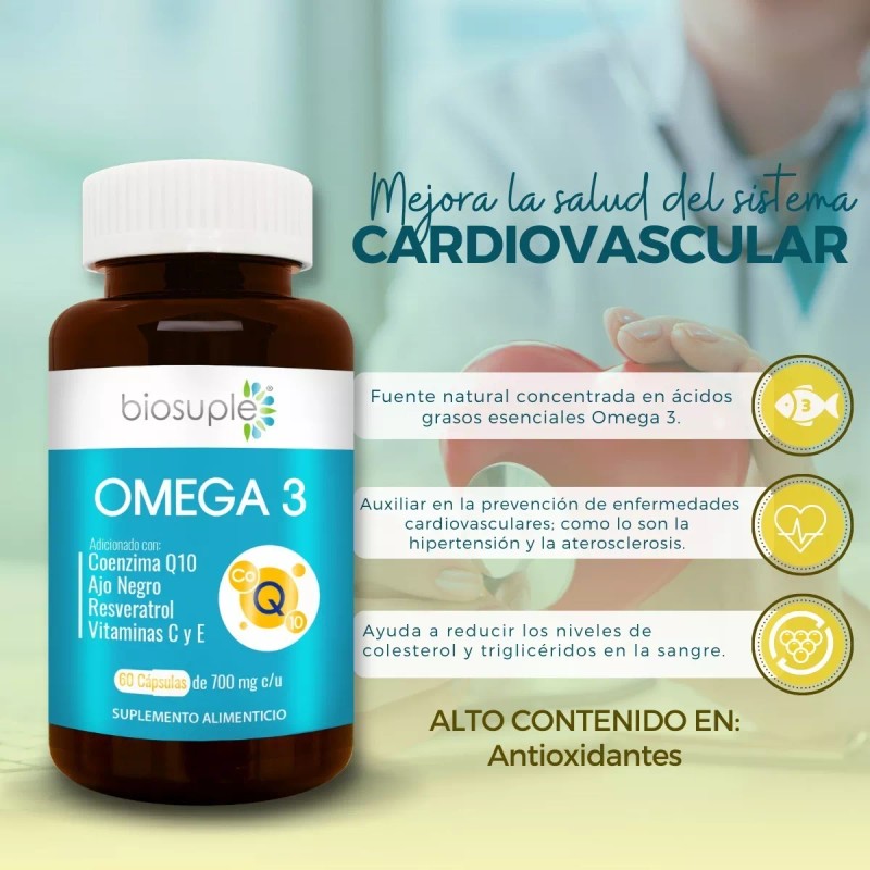 Biosuple Omega 3 Biosuple Epa Dha Salud Cardiovascular 60 Caps