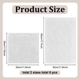 arricraft 10 Stück 2 Größen Classic Reserve Aida Kreuzstich Stoff 14 Count Kreuzstich Stoff Nadelspitzen Rohlinge Stickerei Für DIY Handgefertigtes Nähzubehör