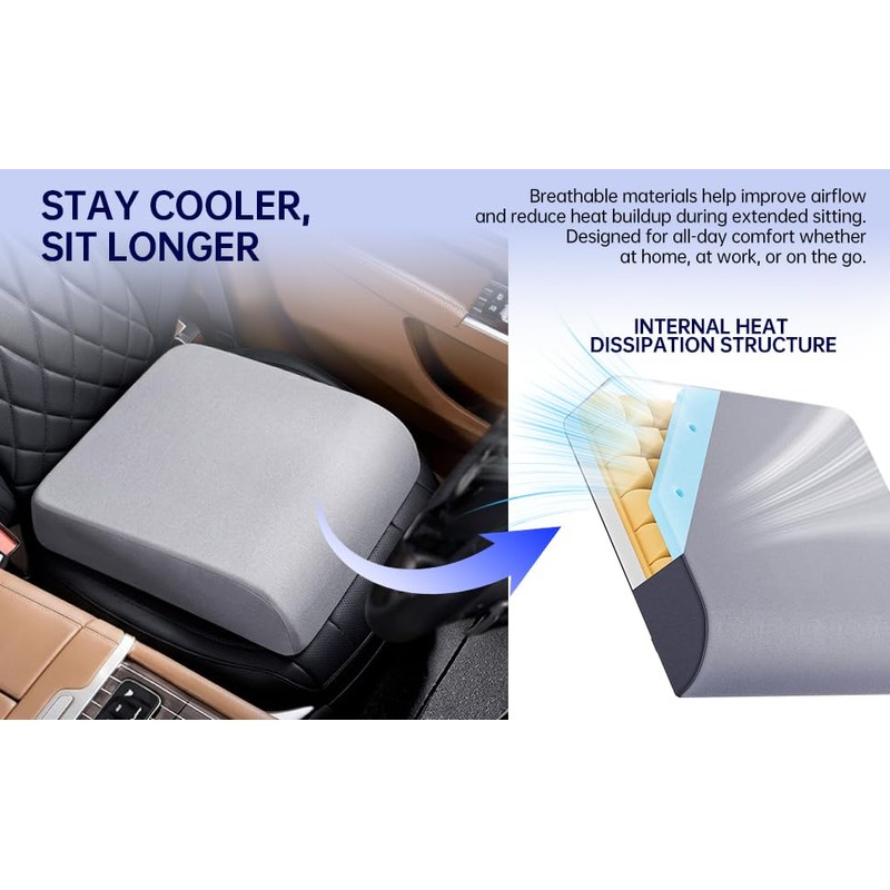 Ultimate 4-Inch Wheelchair Cushion – 3-Layer Memory Foam with Breathable