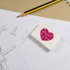 2 x 45mm 'Love Hearts Heart ' Erasers/Rubbers (ER00047173)