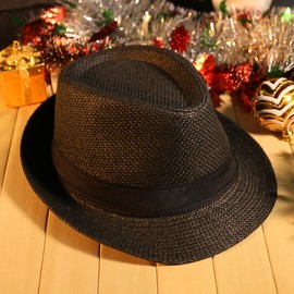 Faleto Men's Women's Panama Sun Hat, Summer Hat, Beach Hat, Straw Hat, Jazz Hat -