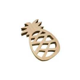 AndLaki Stylish Wood Trivet Pineapple Japanese Natural Cypress Made in Japan (Natural, Small)