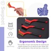 Swpeet 8Pcs Red Small Wire Brush Set With Curved Handle