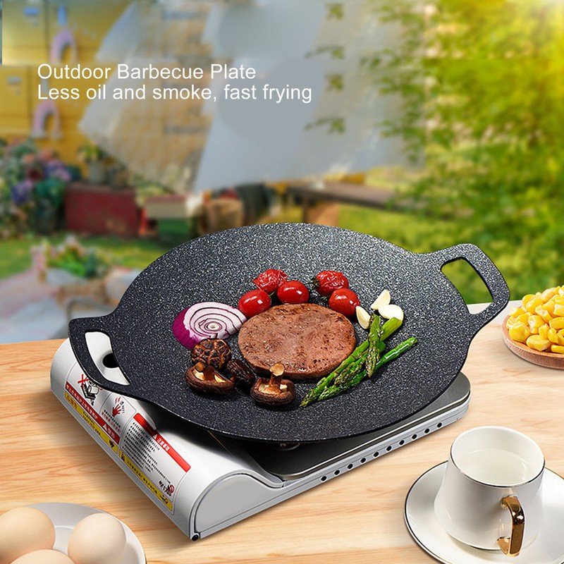 Barbecue Plate Reusable Easy Clean High Thermal Conductivity Coating Surface