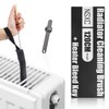 Radiator Cleaning Brush, Includes Bleed Key, Heating Brush Long 125