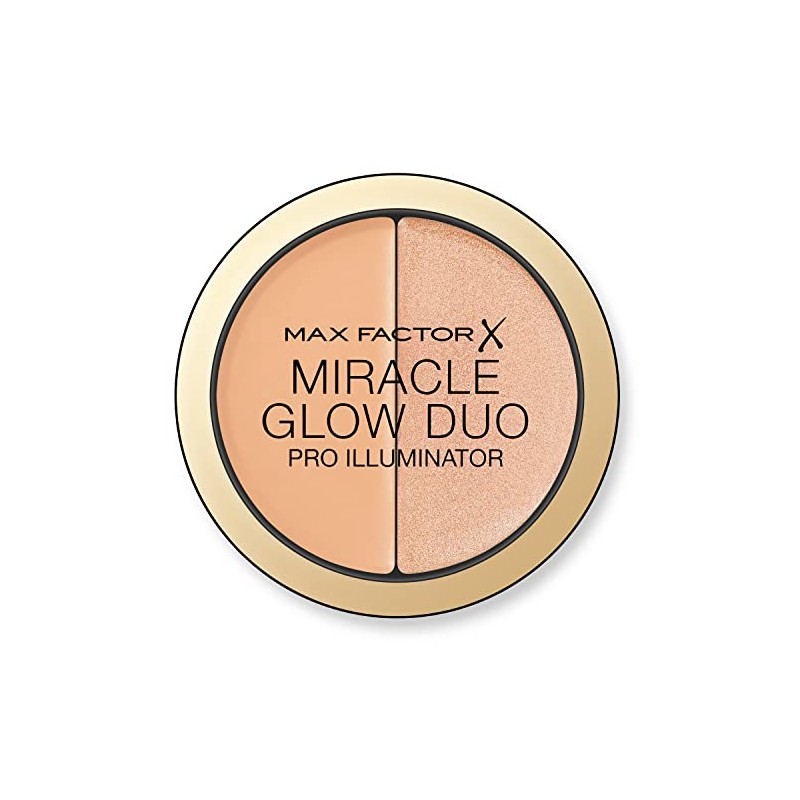 Max Factor Miracle Glow Duo Pro Illuminator, Creamy Highlighter, 2-Medium