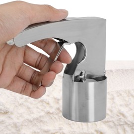 Zooke Cuchara de Helado Original, Diseño Cilíndrico y Ergonómico, Acero Inoxidable S304, Plateado, 1 Unid.